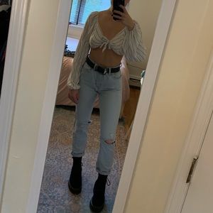 High waisted mom jeans